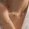Multicolored Crystal Flowers Set